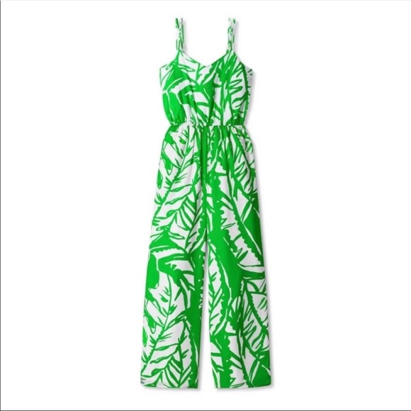 SOLD! SOLD! Lilly Pulitzer For Target Boom Boom Green Palm Jumpsuit - Picture 2 of 9
